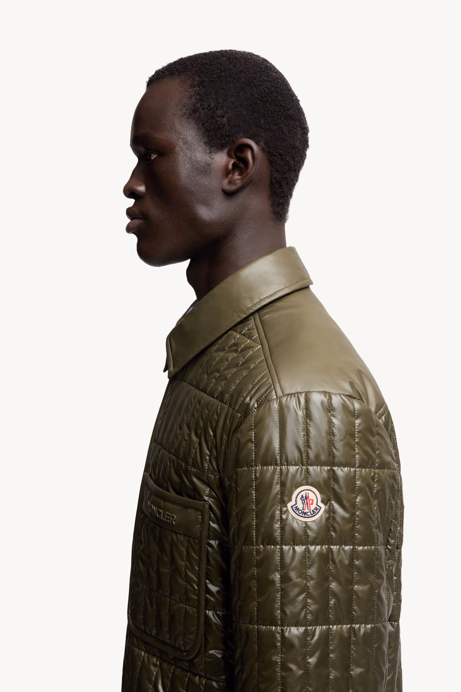 Veste-chemise à matelassage vertical Madiere Hommes Vert Olive Moncler 4